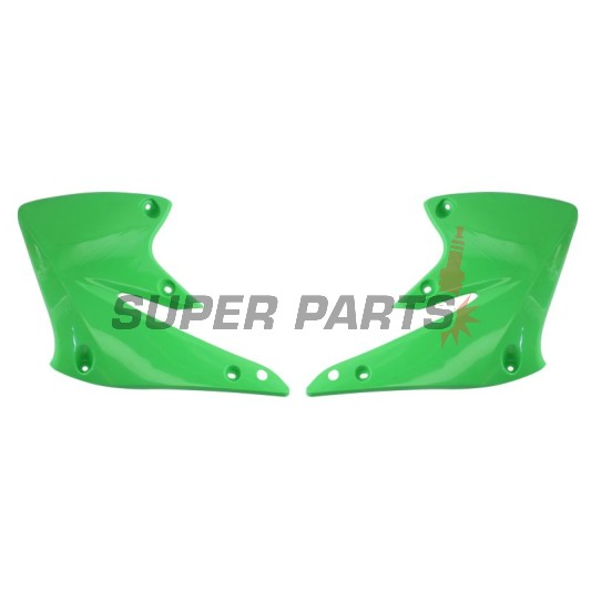 Μπροστινά πλαϊνά πλαστικά -POLISPORT- πράσινα, KAWASAKI KX 250 2004-2005