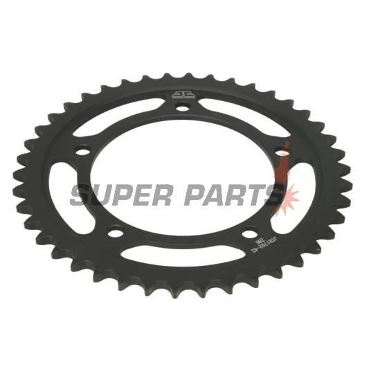 Πίσω γρανάζι -JT- JTR1792,42ZBK, 42 δόντια, μαύρο ψευδάργυρος, ατσάλινο, Kawasaki KLV 1000 2004-2006, Rieju RS-2 125 2005-2006, Suzuki DL 1000 2002-2010, 2014-2019, GSR 600 2006-2011, GSR 750 2011-2016, GSX-R 600 2001-2010, GSX-R 750 2000-2010