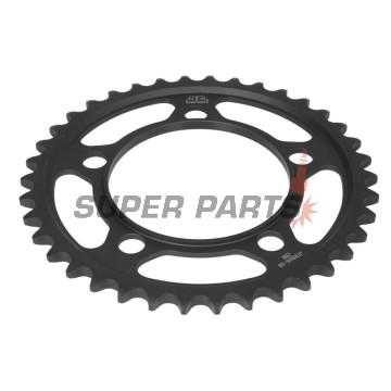 Πίσω γρανάζι -JT- JTR898,38ZBK, 38 δόντια, μαύρο ψευδάργυρος, ατσάλινο, KTM Duke 1000 2005-2009, RC8 1190 2008-2015, SM 990 2009-2013, SMR 990 2011, Super Duke 990 2005-2013, Supermoto 950 2005-2010, Supermoto 990 2005-2011