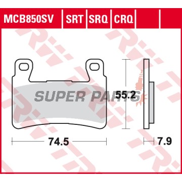 Τακάκια φρένων -TRW- MCB850SV, Kawasaki ZX-6R 636/ABS (2013-2022)