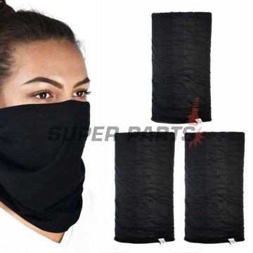 Πολυχρηστικός λαιμός -OXFORD- All Black, σετ 3 τεμ.