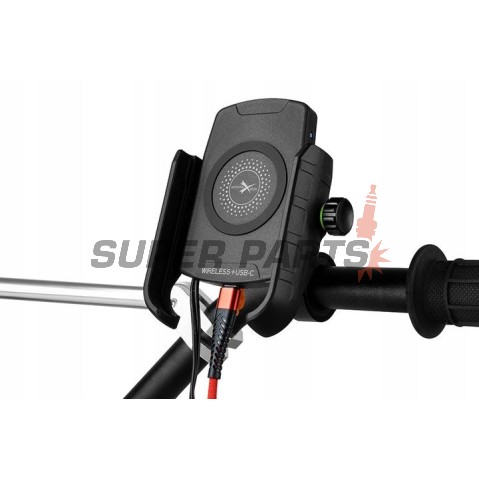 Βάση τηλεφώνου -4 RIDE- με ασύρματο φορτιστής + USB C, αντικραδασμικό - universal