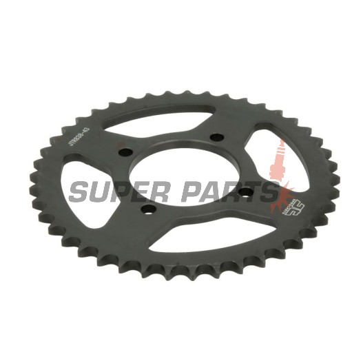 Πίσω γρανάζι -JT- JTR838,43, 43 δόντια, ατσάλινο, Yamaha DT 100 1976-1980, DT 125 1988, RD 125 1974-1976, RS 100 1976-1979, RSX 100 1995, T 105 1997-1998, YB 100 1978-1981, YBA 125 2007-2009, YBR 125 2005-2016