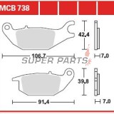 Τακάκια φρένων -TRW- MCB738, Honda CBR125R, XL125V Varadero, XLR125 (1993-2013)
