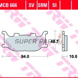 Τακάκια φρένων -TRW- MCB666, Italjet Jupiter 125/150/250, Linhai Main Street 300 & Monarch 125/150, Yamaha FZ6 Fazer, MT-03 660, TDR/TZR 125, XJ/XJ6 Diversion, Tmax, Virago, Drag Star, Midnight Star