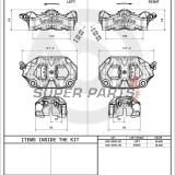 Δαγκάνα φρένου -BREMBO- Aprilia RSV4, Ducati Panigale V4/Streetfighter V4/Superleggera V4, Triumph Rocket 3/Speed Triple/Street Triple/Tiger 900