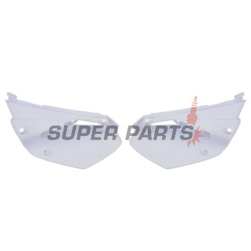 Πίσω πλαϊνά πλαστικά -POLISPORT- λευκά, YAMAHA YZ 85 2002-2014