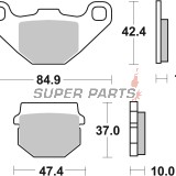 Τακάκια φρένων -BREMBO- 07HO1118, Adly 50-125/Aprilia 50-125/Bombardier 200/CPI 50/Honda 80/Hyosung 50-110/Kawasaki KX-KDX-KMX/KTM SX 60-65/Peugeot 50-100/PGO 50-90/Piaggio 50/Polaris 50-200/Simson 50-125/Suzuki 50-100
