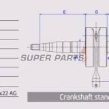 Στροφαλοφόρος άξονας -ATHENA-, Aprilia RS 50 2006-2010, RS4 50 2011-2016/2018, RX 50 2006-2014, SX 50 2006-2011, Derbi GPR 50 2004/2006-2014, Senda 50 2005-2013, Gilera RCR 50 2013-2018, SMT 50 2013-2018