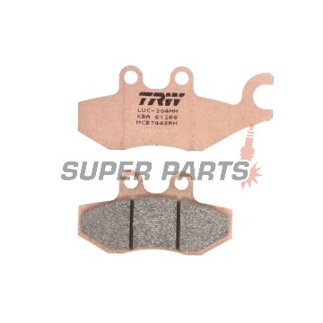 Τακάκια φρένων -TRW- MCB744SRM, sintered, Aprilia SR, Sportcity; Derbi Boulevard; Vespa/Piaggio 946, Beverly, Carnaby, Fly, GT, GTS, GTV, Granturismo, Hexagon, Liberty, MP3, Primavera, Skipper, Sprint, Typhoon, X7, X8, X9, X10 (2000-2017)