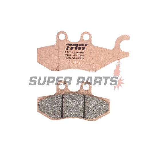 Τακάκια φρένων -TRW- MCB744SRM, sintered, Aprilia SR, Sportcity; Derbi Boulevard; Vespa/Piaggio 946, Beverly, Carnaby, Fly, GT, GTS, GTV, Granturismo, Hexagon, Liberty, MP3, Primavera, Skipper, Sprint, Typhoon, X7, X8, X9, X10 (2000-2017)