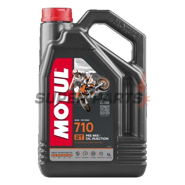 λάδι 2χρονου κινητήρα -MOTUL- 710, 2T, πλήρως συνθετικό + εστέρας, 4L