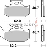 Τακάκια φρένων -BREMBO- 07GR74SD, Suzuki KingQuad 400, 450, 500, 700, 750 (2005-2013)