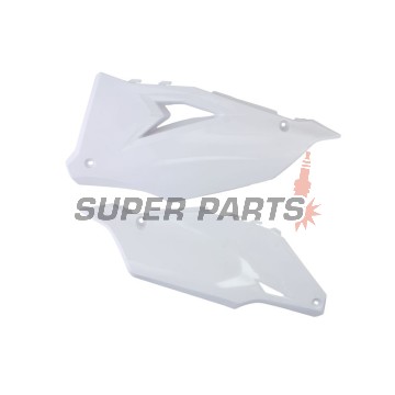 Πίσω πλαϊνά πλαστικά -POLISPORT- λευκά, KAWASAKI KX 250/450 2019-2023