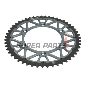 Πίσω γρανάζι -JT- JTX251,51GR, 51 δόντια, γκρι, υβριδικό, Yamaha FX 250 2016-2018, TT-R 230 2005-2017, WR 250 1999-2020, WR 400 1999-2002, WR 426 2001-2002, WR 450 2003-2020, YZ 125/250 1999-2020, YZ 400 1999, YZ 426 2000-2002, YZ 450 2003-2020