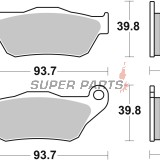 Τακάκια φρένων -BREMBO- 07065XS, MBK Skycruiser 125/Yamaha X-Max 125 250 (2010-2018)