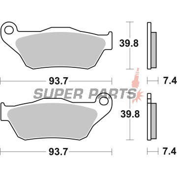 Τακάκια φρένων -BREMBO- 07065XS, MBK Skycruiser 125/Yamaha X-Max 125 250 (2010-2018)