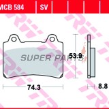 Τακάκια φρένων -TRW- MCB584, Triumph Tiger 900 1993-1998; Yamaha FJ 1200, FZR 750/1000, TRX 850, XJR 1200, XVZ 1300 1987-2001