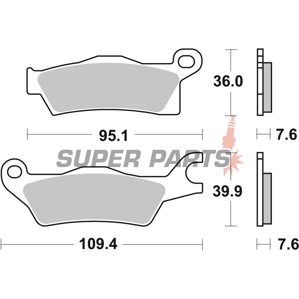 Τακάκια φρένων -BREMBO- 07GR27SD, Can-Am Outlander 450 EFI, 800R EFI (2009-2016)