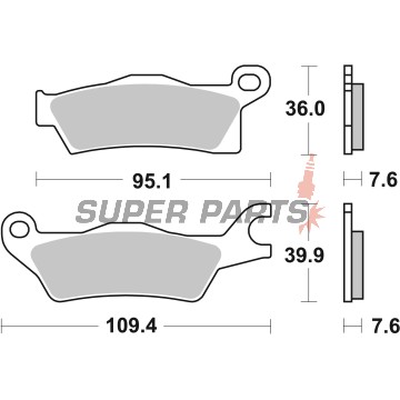 Τακάκια φρένων -BREMBO- 07GR27SD, Can-Am Outlander 450 EFI, 800R EFI (2009-2016)