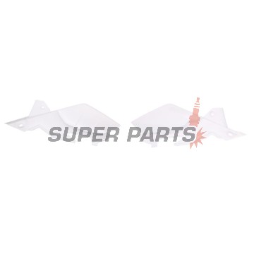 Πίσω πλαϊνά πλαστικά -POLISPORT- λευκά, HUSQVARNA CR, TC, TE, WR 125-510 2005-2011