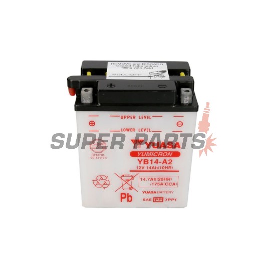 Μπαταρία -YUASA- YB14-A2, 15Ah 12V
