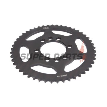 Πίσω γρανάζι -JT- JTR843,49, 49 δόντια, ατσάλινο, Yamaha DT 125 1984-1989, DT 175 1978-1981, DT 200 1987, DT 80 1983-1997, RT 180 1990-1998, SR 125 1982-1994, XT 125 1988-1990, XTZ 125 2002-2004