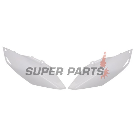 Πίσω πλαϊνά πλαστικά -POLISPORT- λευκά, HONDA CRF 250/450 2013-2017