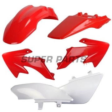 Σετ πλαστικών -POLISPORT- κόκκινο/λευκό HONDA CRF 50 2004-2021