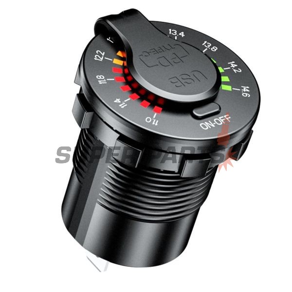 Αντάπτορας USB -4 RIDE- 12V, 20W, USB 3.0 + PD (Power Delivery - type C) 2 pin - universal