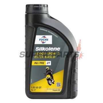 λάδι 2χρονου κινητήρα -SILKOLENE- SCOOT SPORT, 2T, ημισυνθετικό + εστέρας, 1L