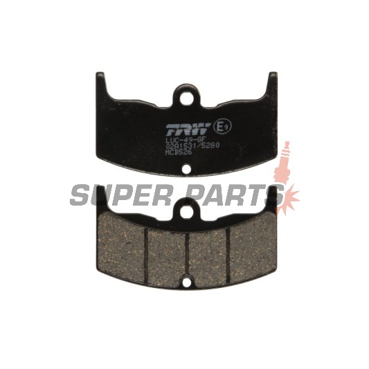 Τακάκια φρένων -TRW- MCB526, Honda CBX550F Supersport (1982-1984), MVX250F (1988), VT250F/500E (1982-1985), VTR250 Interceptor (1988)