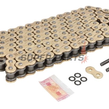 Αλυσίδα -DID- 525VX3G&B-120, μέγεθος 525, 120 κρίκοι, ενισχυμένη, χρυσό/μαύρη
