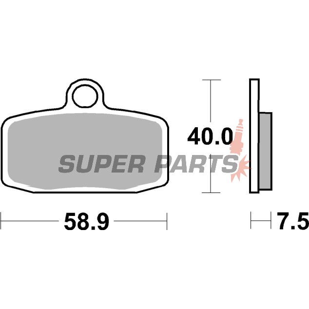 Τακάκια φρένων -BREMBO- 07GR20SX, Husqvarna TC 85, 85 BW (2014-2023), KTM SX 85, 85 BW (2012-2020)