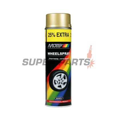 Βαφή ζαντών σε σπρέι -MOTIP- ακρυλική, χρυσή, 500ml
