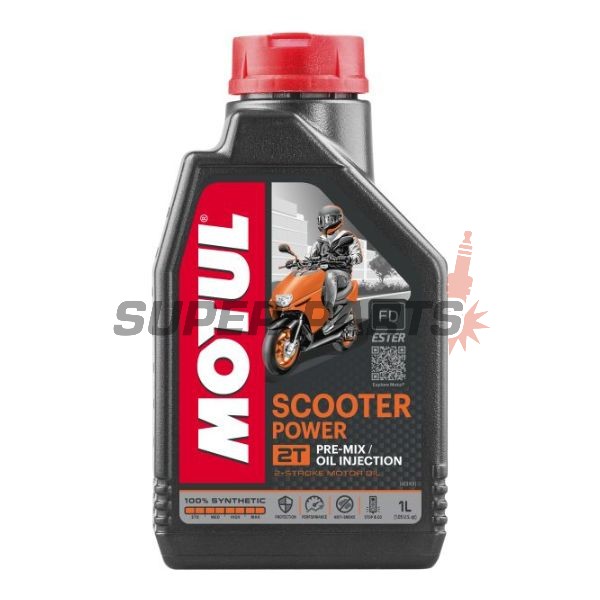 λάδι 2χρονου κινητήρα -MOTUL- SCOOTER POWER, 2T, πλήρως συνθετικό + εστέρας, 1L