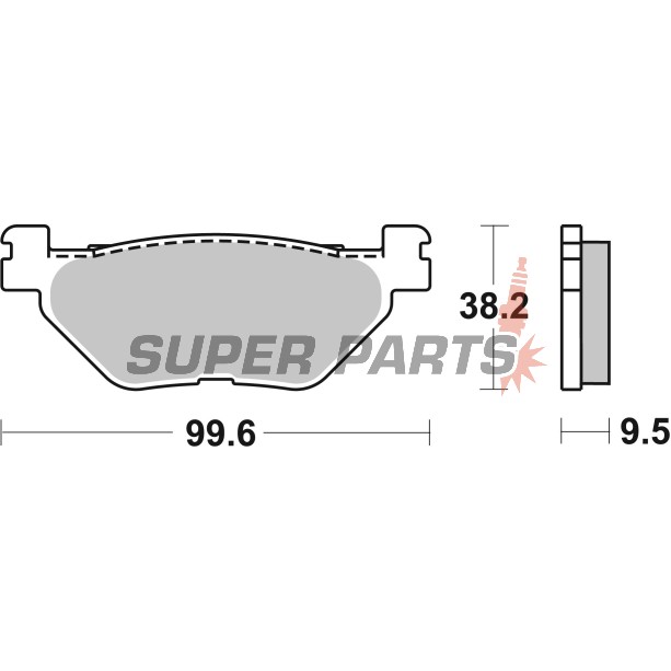 Τακάκια φρένων -BREMBO- 07YA39SP, Yamaha XV950/XV950 Racer (2016)