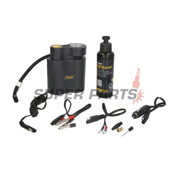 Φορητός συμπιεστής -VICMA- 12V, + υγρό για tubeless ελαστικά