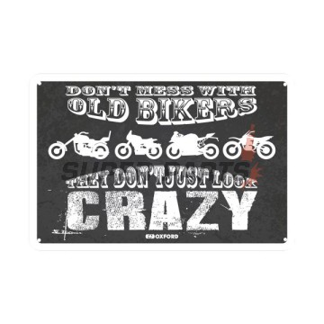 Πινακίδα γκαράζ -OXFORD- Don’t mess with bikers, 200x300mm
