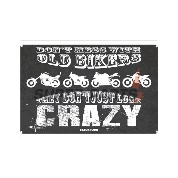 Πινακίδα γκαράζ -OXFORD- Don’t mess with bikers, 200x300mm