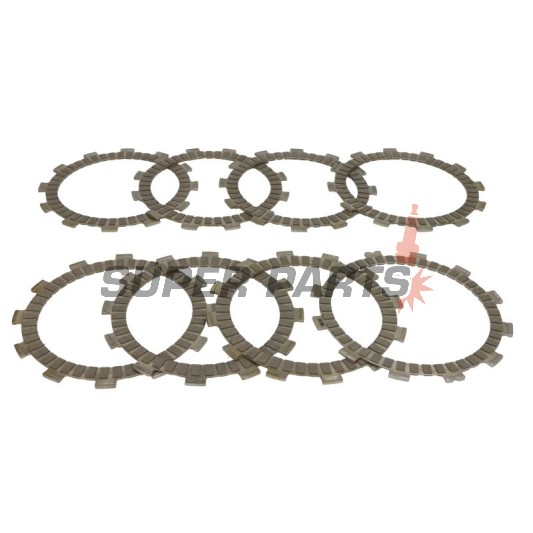 Σετ δίσκων συμπλέκτη -TRW- MCC414-8, Yamaha FZ 750 (1987-1991), FZ6 600N/NA ABS (2009-2010), FZX 750 Fazer (1986-1989), XJ 550 (1981-1984), XJ6 600 Diversion/N/F/ABS (2009-2016), XT 550 (1982-1983)