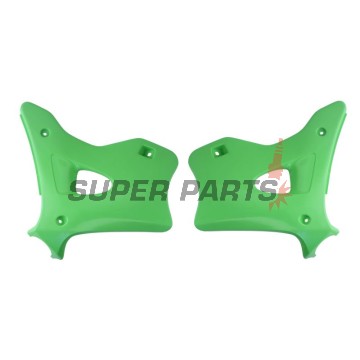 Μπροστινά πλαϊνά πλαστικά -POLISPORT- πράσινα, KAWASAKI KX 125/250 1996-1998