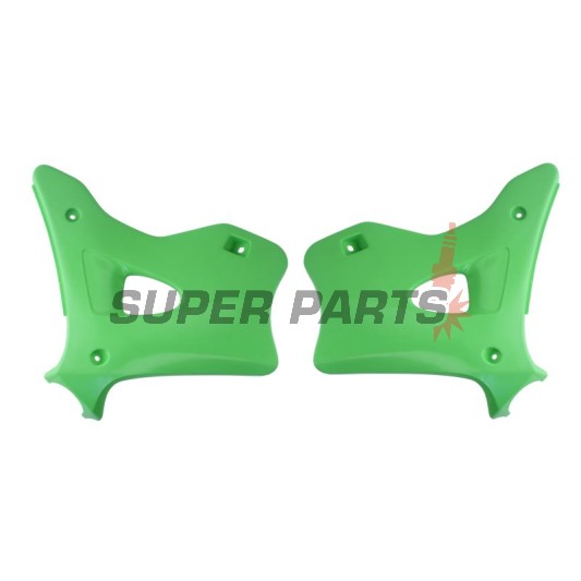 Μπροστινά πλαϊνά πλαστικά -POLISPORT- πράσινα, KAWASAKI KX 125/250 1996-1998