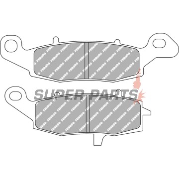 Τακάκια φρένων -FERODO- FDB2048EF, Kawasaki ER-6/Versys/KLR/VN/Z/Zephyr/ZR-7 650-1600 1996-2007, Suzuki V-Strom/Bandit/GSX 750F/SV 650/Intruder 600-1500 1998-2015