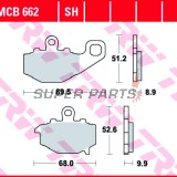 Τακάκια φρένων -TRW- MCB662, Kawasaki ER-6F/ER-6N 650, GPZ1100, Versys 650, Z/Z1000/Z750, Zephyr, ZRX400, ZX-6R/9R/10R, ZZR600 (1993-2018)