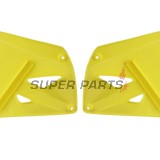 Μπροστινά πλαϊνά πλαστικά -POLISPORT- κίτρινα, SUZUKI RM 125/250 2001-2008