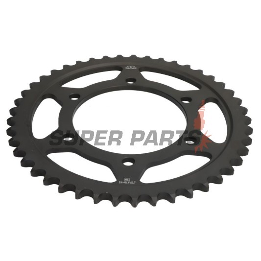 Πίσω γρανάζι -JT- JTR479,45ZBK, 45 δόντια, μαύρο ψευδάργυρος, ατσάλινο, Kawasaki GPX 600 1988-1992, 1994, 1997, 1999-2000, GPZ 500/600 1988, MZ/MUZ 1000 1000 2005, Suzuki GSX-R 1000 2009-2016, Yamaha FZ1 1000 2006-2015, FZ6 600 2004-2009, FZS 1000 2001-20