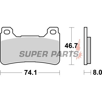 Τακάκια φρένων -BREMBO- 07HO50SA, Honda CBR 600-1000cc CBR/Fireblade (2004-2012)