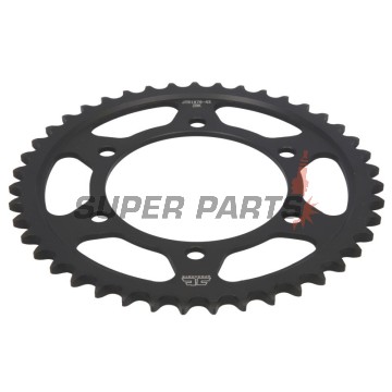Πίσω γρανάζι -JT- JTR1876,43ZBK, 43 δόντια, μαύρο ψευδάργυρος, ατσάλινο, Suzuki GSX-R 1000 2017-2020, GSX-R 600 2011-2019, GSX-R 750 2011-2020, GSX-S 1000 2015-2018, GSX-S 750 2017-2018, Yamaha FJ-09 847 2015-2017, FZ-07 689 2015-2017, FZ-09 850 2014-2017