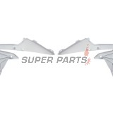Μπροστινά πλαϊνά πλαστικά -POLISPORT- λευκά, YAMAHA WR, YZ 250/450 2014-2019